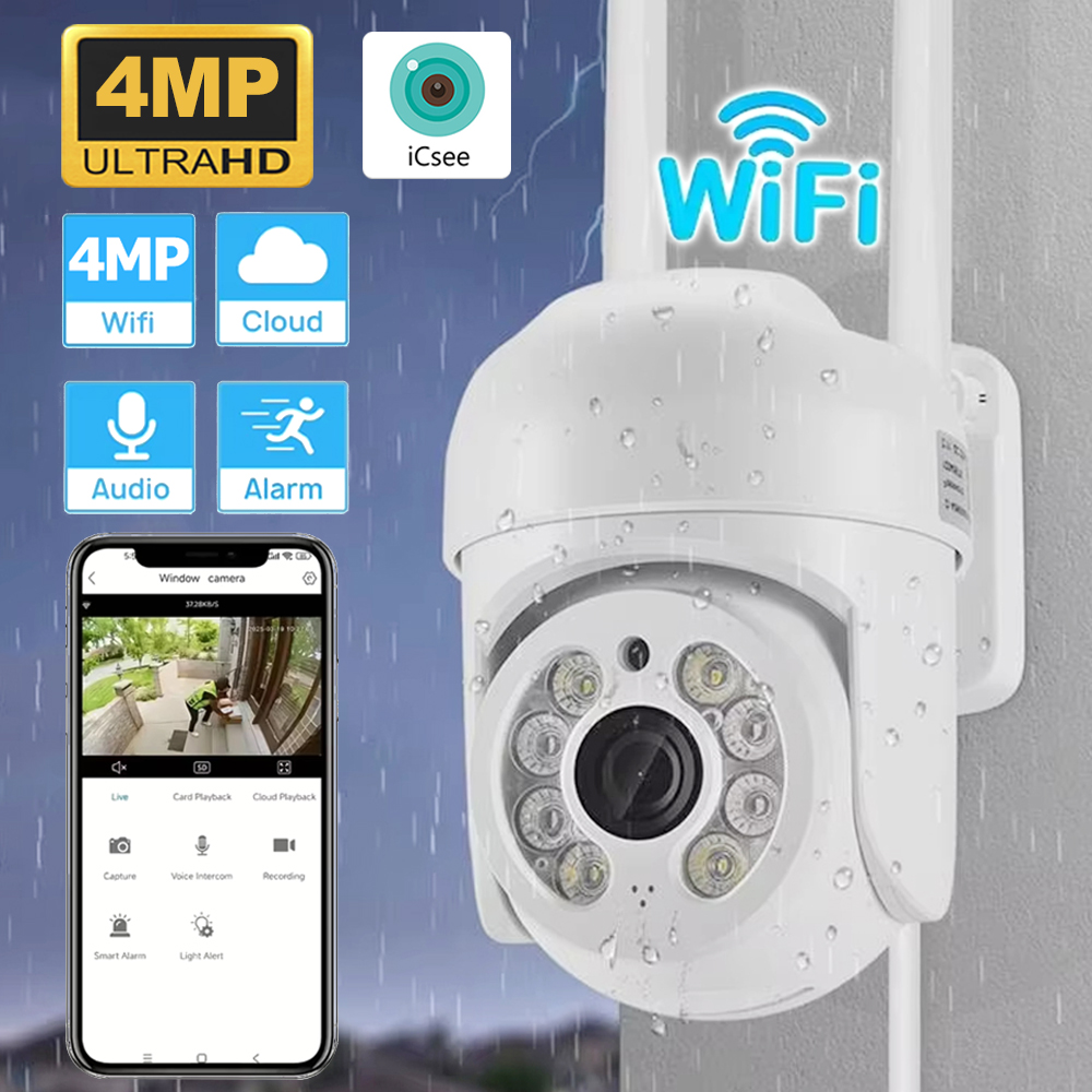Smart Home Cctv Camera - ICsee 4MP Kablosuz PTZ Güvenlik Kamerası