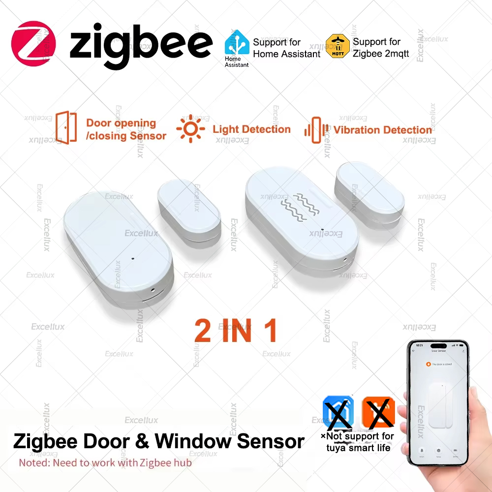 Door Window Sensor - Zigbee 3.0 Kapı Pencere Sensörü Parlaklık/Titreşim