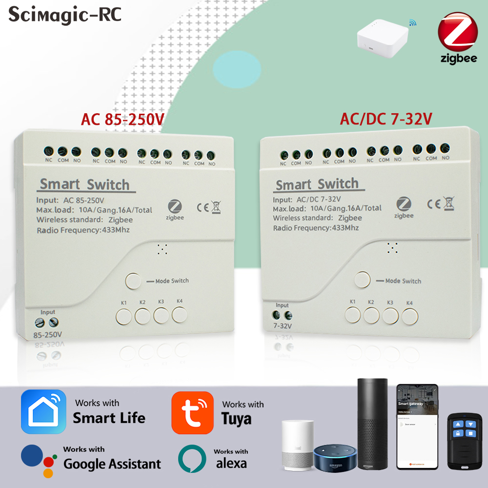 Smart Home Ac - 4 Kanallı Zigbee Tuya Akıllı Ev