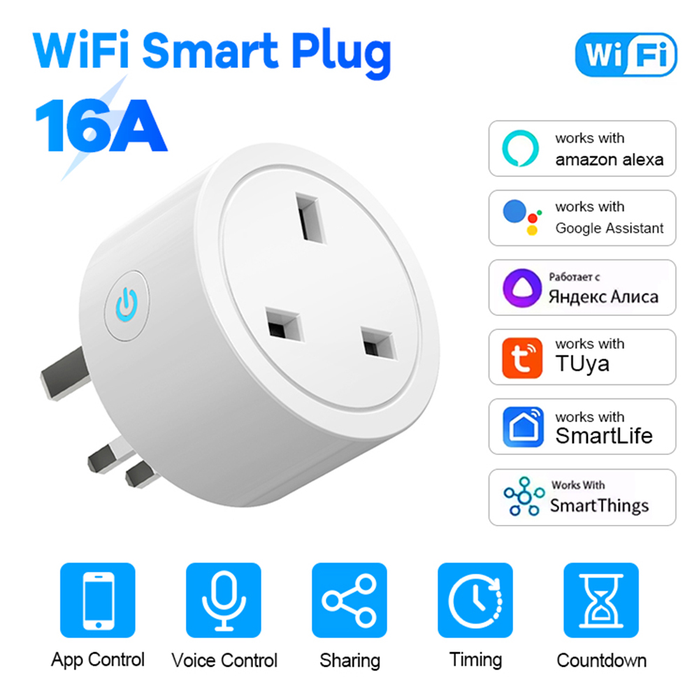 Smart Home Energy App - WiFi Akıllı Fiş 16A İngiltere Soketi