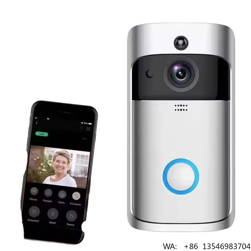 Smart Home Video Doorbell App - V5 Akıllı Kablosuz WiFi Çevirmeli Tasarım