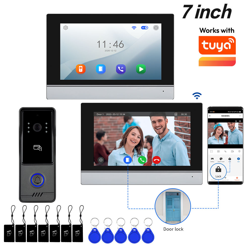 Smart Home Video Doorbell App - Tuya Uygulaması Akıllı Wifi 4 Telli