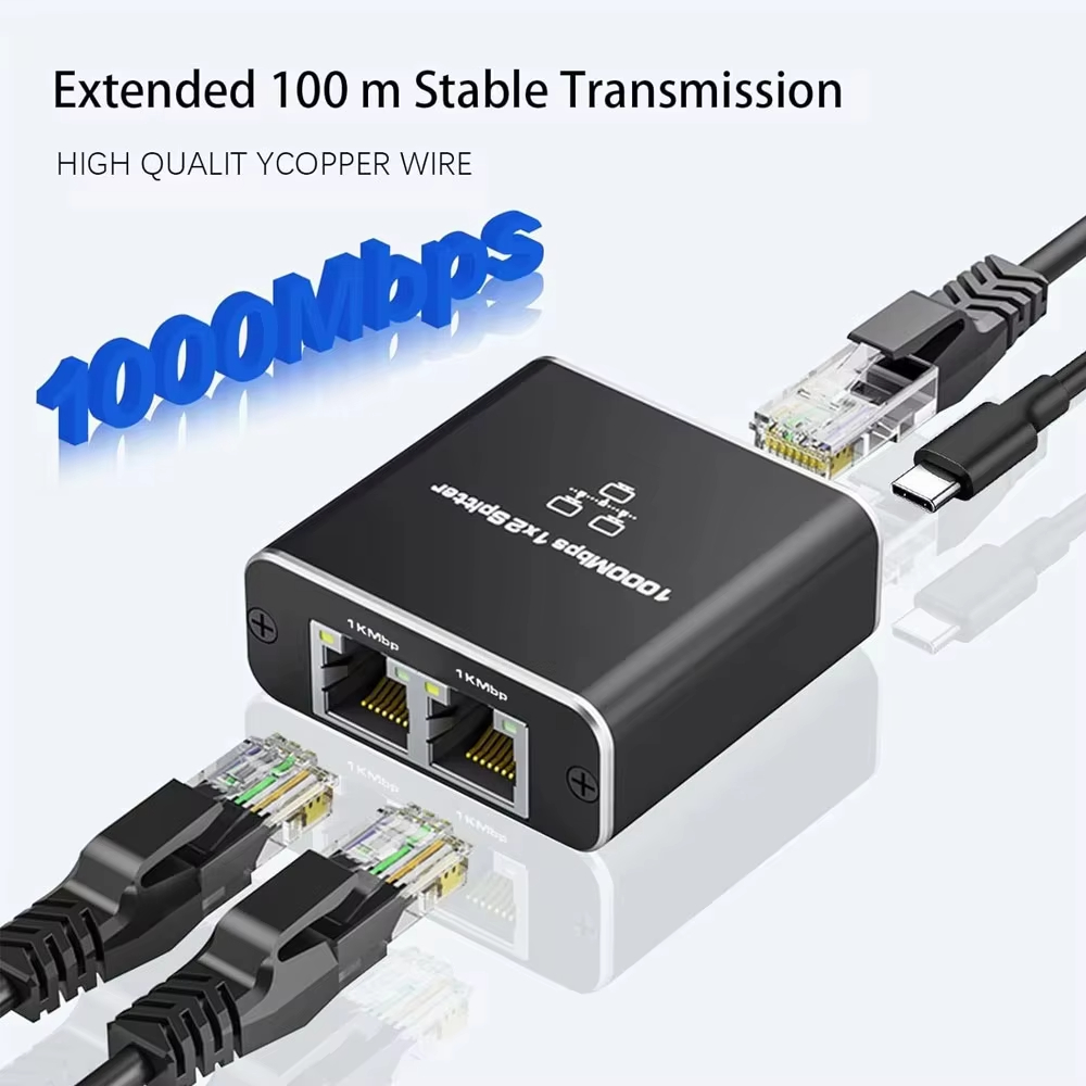 Smart Home Hub 2 - Ağ Ayırıcı 1000Mbps Hub 1'den 2'ye