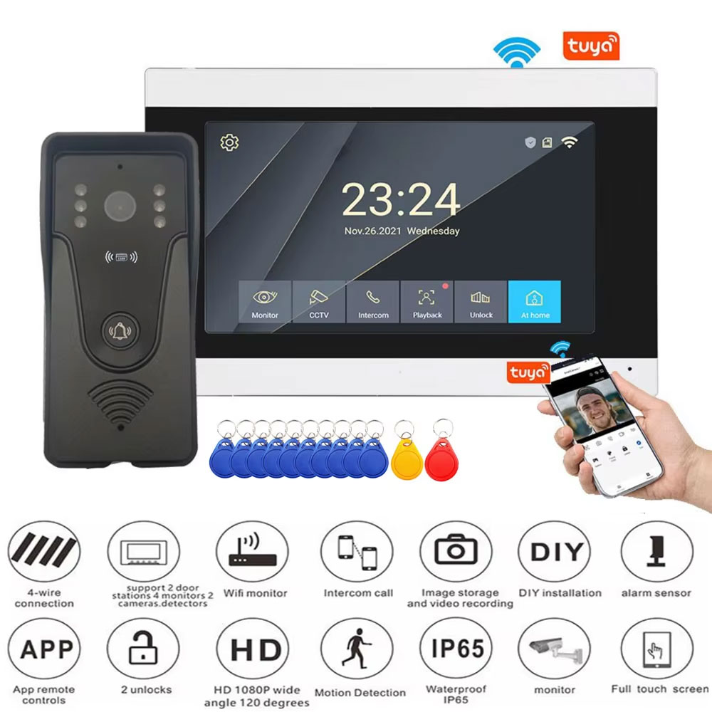 Smart Home Video Doorbell App - Tuya 1080 P 7 Inç Renkli