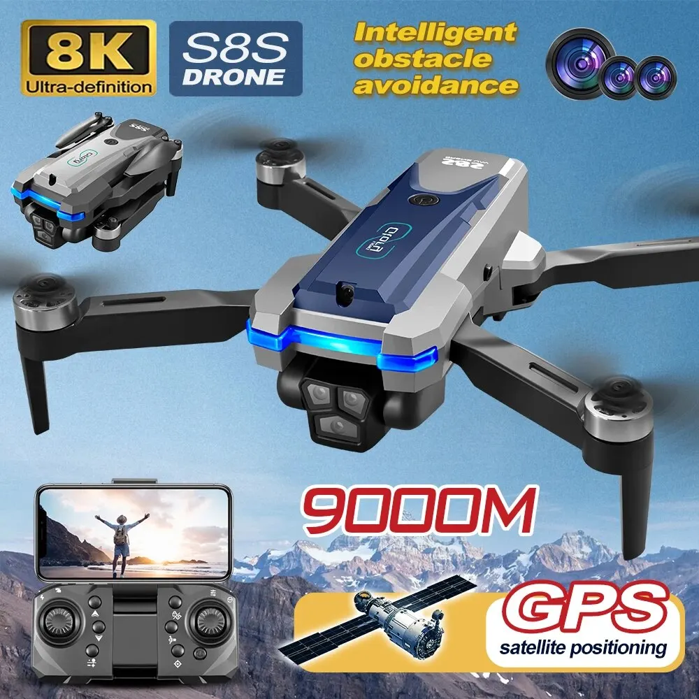 Smart Home Camera - S8S GPS Drone 5G Wifi 8K