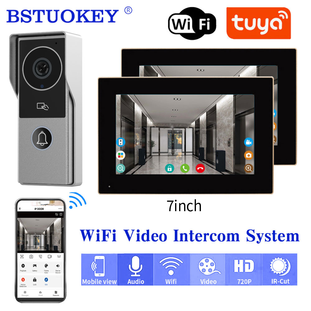 Smart Home Video Doorbell App - TUYA 1080P 7/10 İnç Dokunmatik Ekranlı
