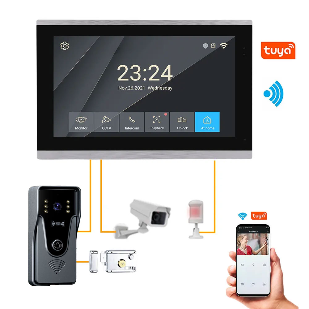 Tuya 1080P 10 inç renkli dokun - Smart Home Video Doorbell App incelemesi ve fiyatı