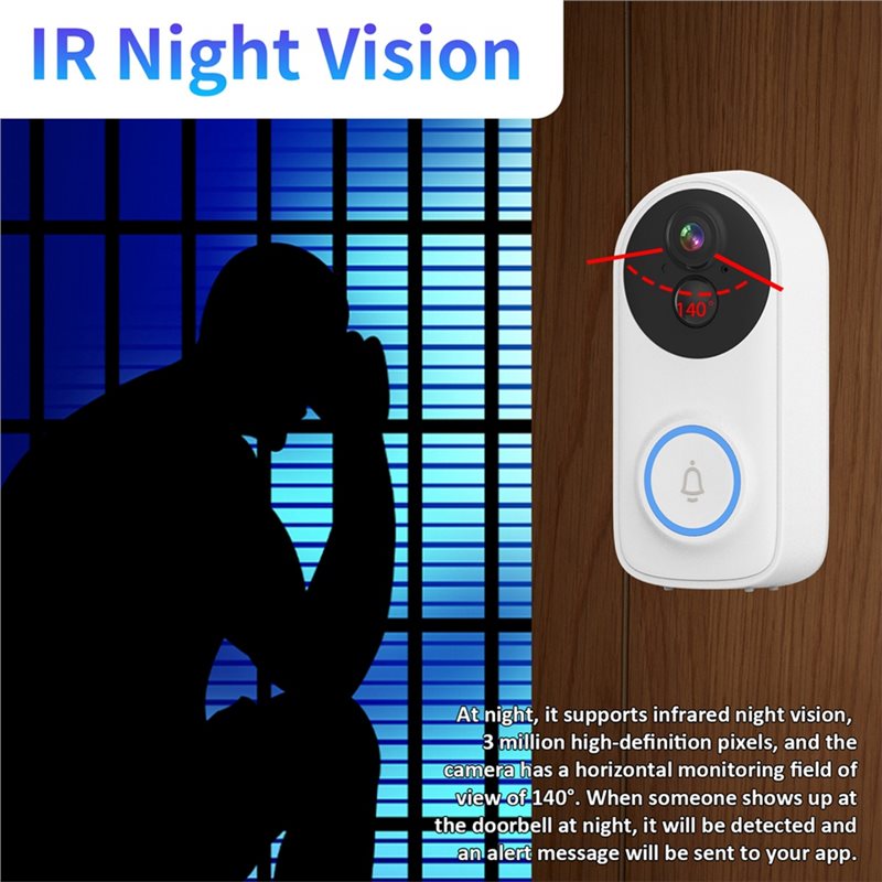 【CYBER MONDAY】Wifi IP 3MP Icse - Smart Home Video Doorbell App incelemesi ve fiyatı