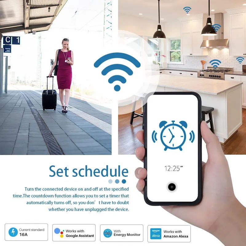 20A EU Akıllı Priz Wifi Soket  - Smart Home Energy App incelemesi ve fiyatı