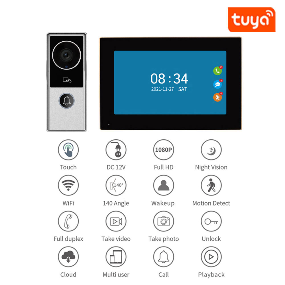 TUYA 1080P 7/10 İnç Dokunmatik - Smart Home Video Doorbell App incelemesi ve fiyatı